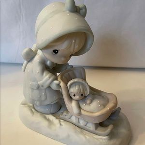 Precious Moments January Mommy & Baby Carriage